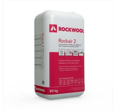 Isolation combles perdus Laine de roche Roockwool Surface 100 m2