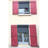 VOLET ROULANT RADIO ELECTRIQUE POUR PORTE FENETRE 4 VANTAUX